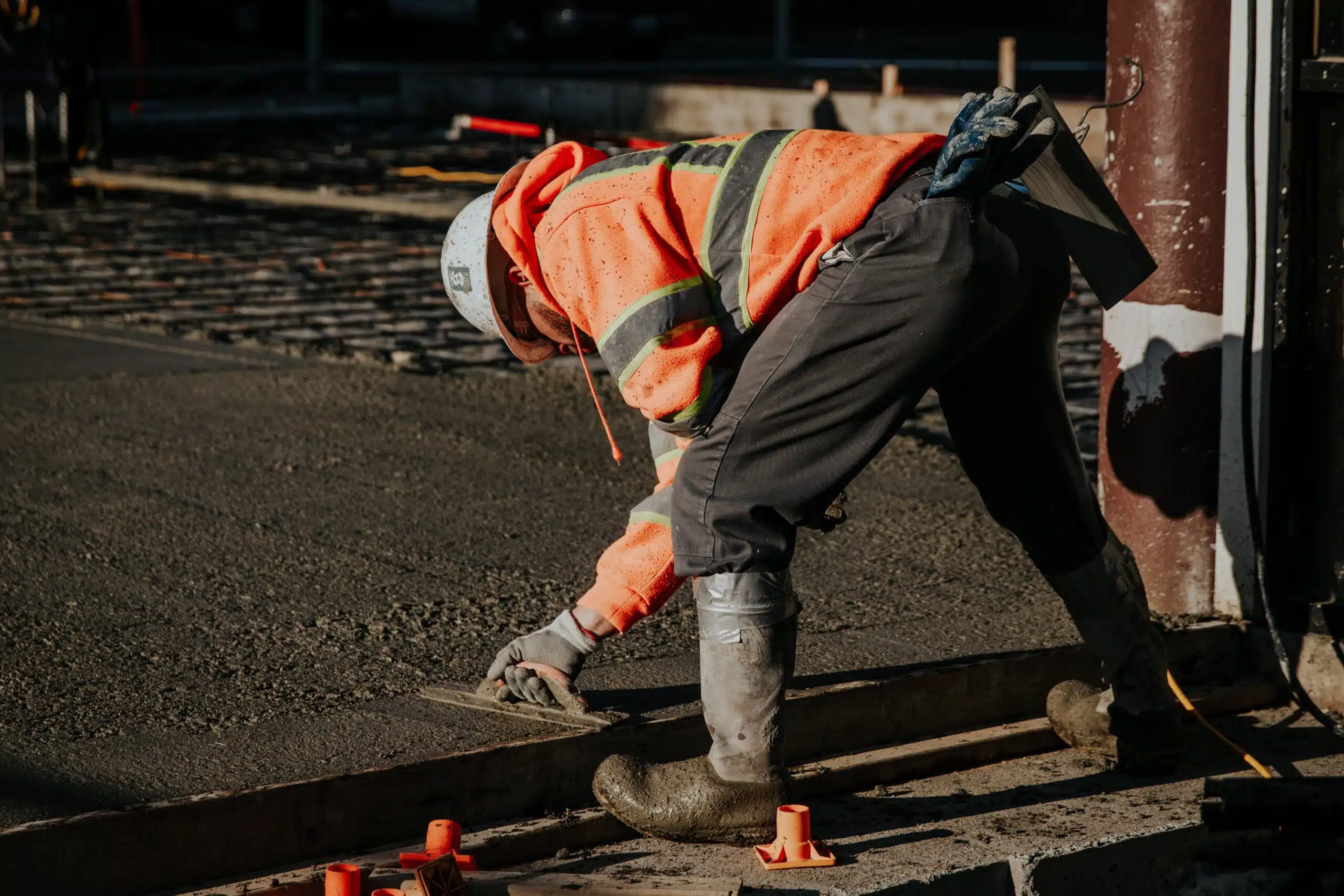 Workers in the construction site